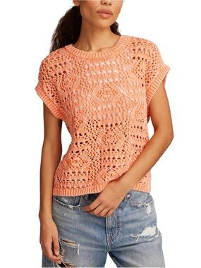 Lucky Brand Open Knit Cotton Sweater Vest